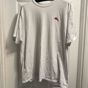 Tommy Bahama Classic White Tee with Red Marlin